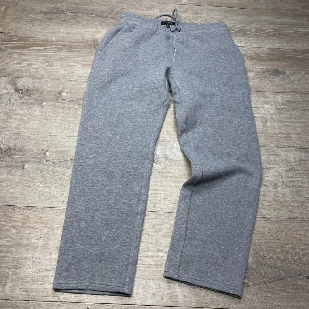 Banana Republic Sweatpants Mens M Tall Gray Fleece Drawstring Joggers Lounge